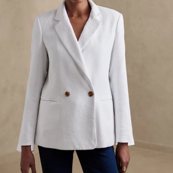 Banana Republic Cotton Textured Blazer - Picture 4 of 7